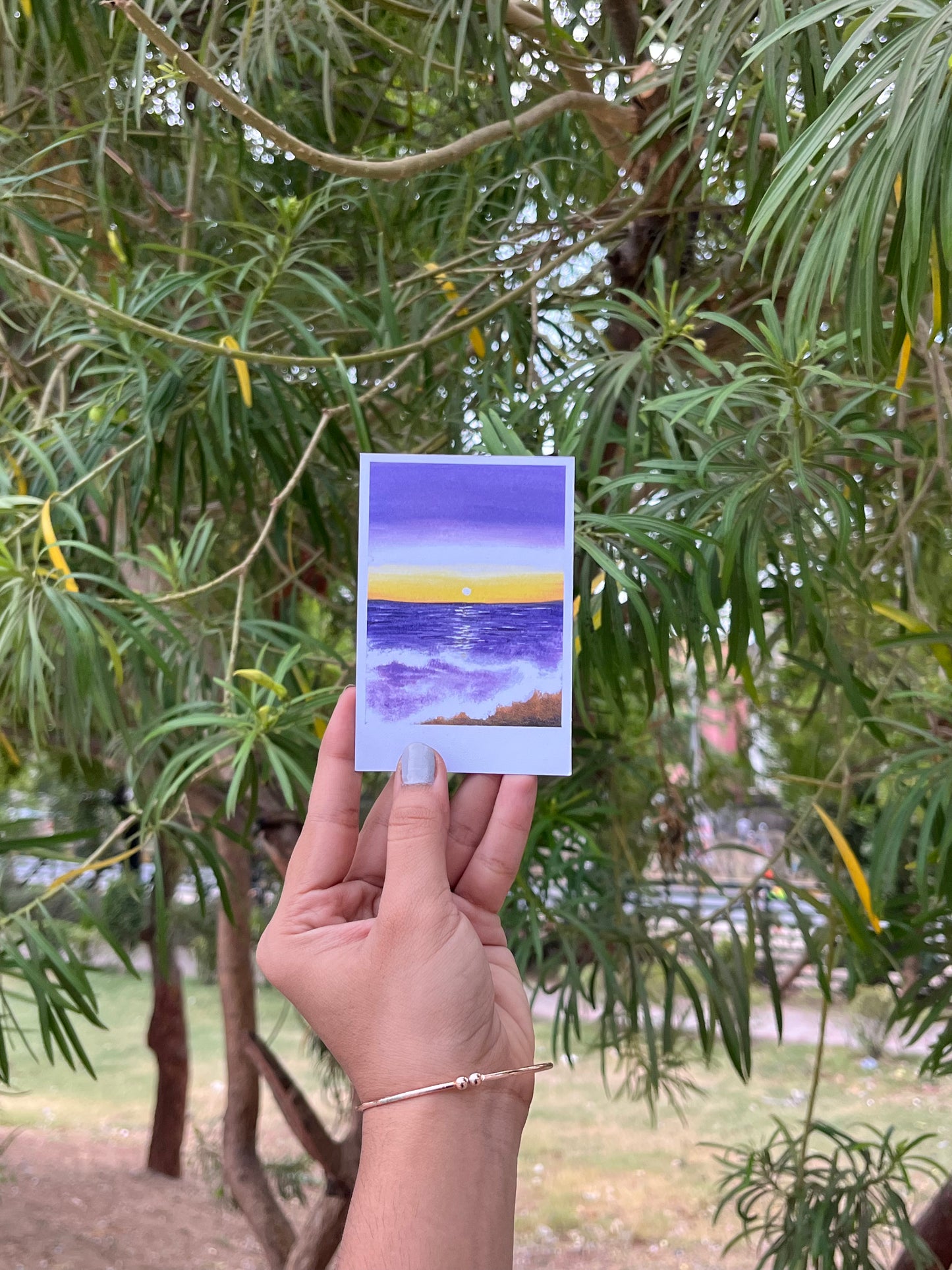 Serene Horizon – Mini Art Postcard