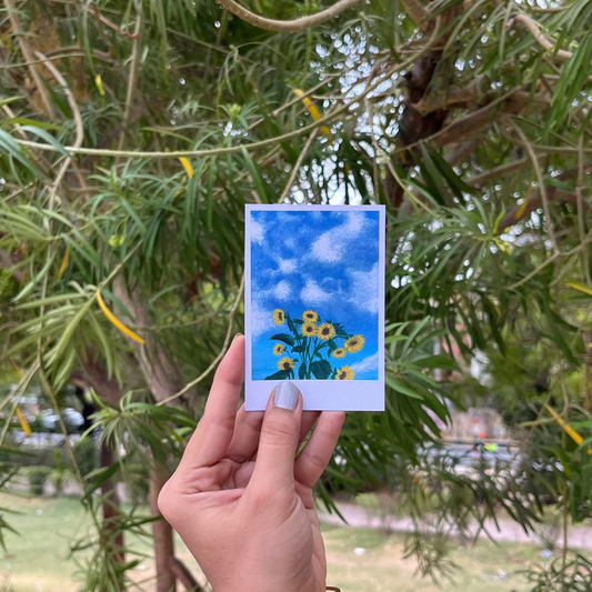 Blooming Sky – Mini Art Postcard