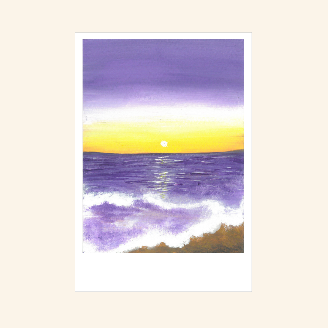 Serene Horizon – Mini Art Postcard