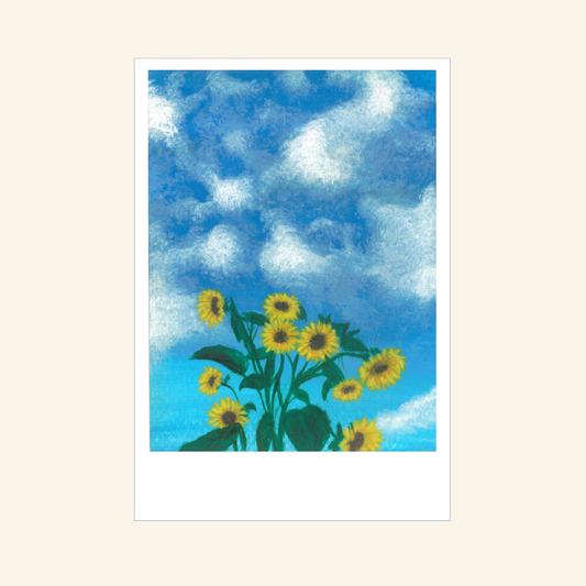 Blooming Sky – Mini Art Postcard